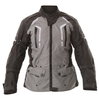 Frank Thomas Reflector Ladies Black Grey Textile Motorcycle Jacket Front                                                                                                                                                                                       