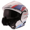 Airoh Rev Flip Up White Red Blue Flip Front Motorcycle Helmet Flip open                                                                                                                                                                                        