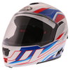 Airoh Rev Flip Up White Red Blue Flip Front Motorcycle Helmet Front left                                                                                                                                                                                       
