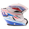 Airoh Rev Flip Up White Red Blue Flip Front Motorcycle Helmet Right side flip open                                                                                                                                                                             