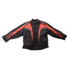 Frank Thomas Tornado Kids Black Red Textile Motorcycle Jacket Front                                                                                                                                                                                            