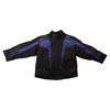 Frank Thomas Tornado Kids Black Blue Textile Motorcycle Jacket Front                                                                                                                                                                                           