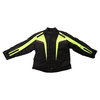 Frank Thomas Tornado Kids Black Yellow Textile Motorcycle Jacket Front                                                                                                                                                                                         