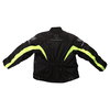 Frank Thomas Tornado Kids Black Yellow Textile Motorcycle Jacket Back                                                                                                                                                                                          