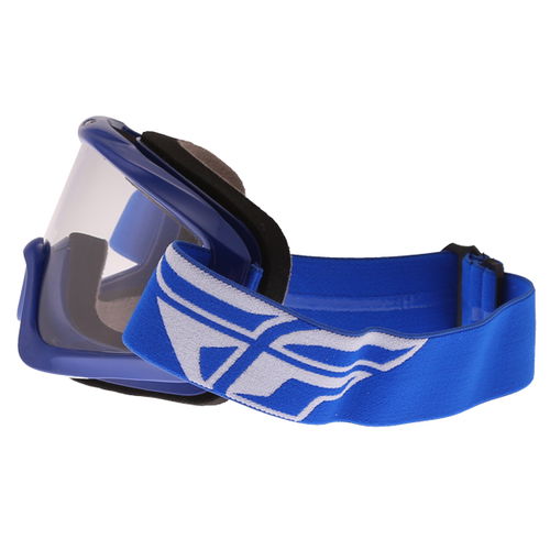 Fly Racing Focus Blue Goggles Left Side                                                                                                                                                                                                                        
