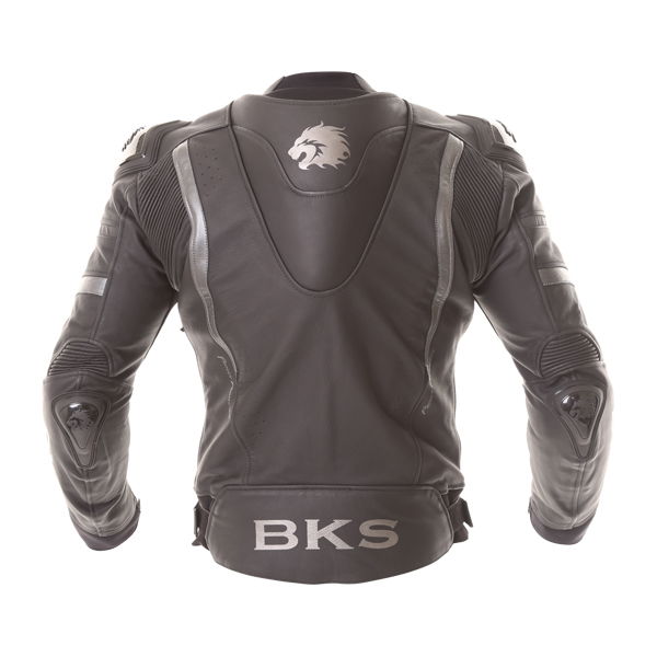 BKS Evolution Pro Black Leather Motorcycle Jacket Back                                                                                                                                                                                                         