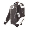 BKS Evolution Pro Black White Leather Motorcycle Jacket Side                                                                                                                                                                                                   