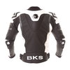BKS Evolution Pro Black White Leather Motorcycle Jacket Back                                                                                                                                                                                                   