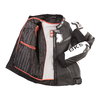 BKS Evolution Pro Black White Leather Motorcycle Jacket Inside                                                                                                                                                                                                 