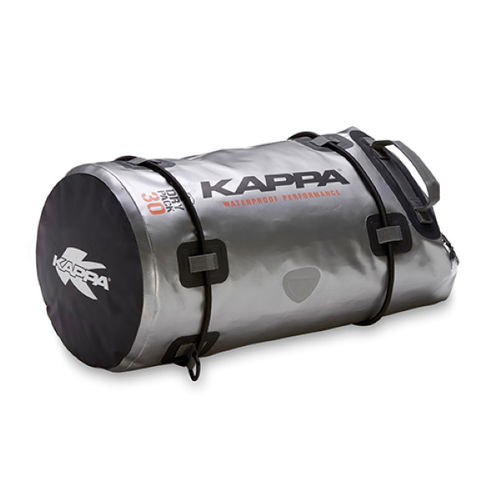 Kappa Silver Waterproof Motorcycle Rear Saddle Roll Bag Base                                                                                                                                                                                                   