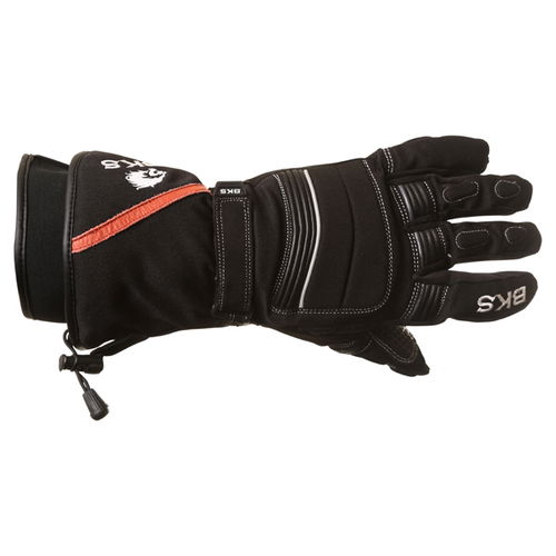 BKS Heaton Black Motorcycle Gloves Back                                                                                                                                                                                                                        