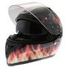 Vcan V128 Flame Full Face Motorcycle Helmet Open With Sun Visor                                                                                                                                                                                                
