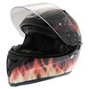 Vcan V128 Flame Full Face Motorcycle Helmet Open                                                                                                                                                                                                               