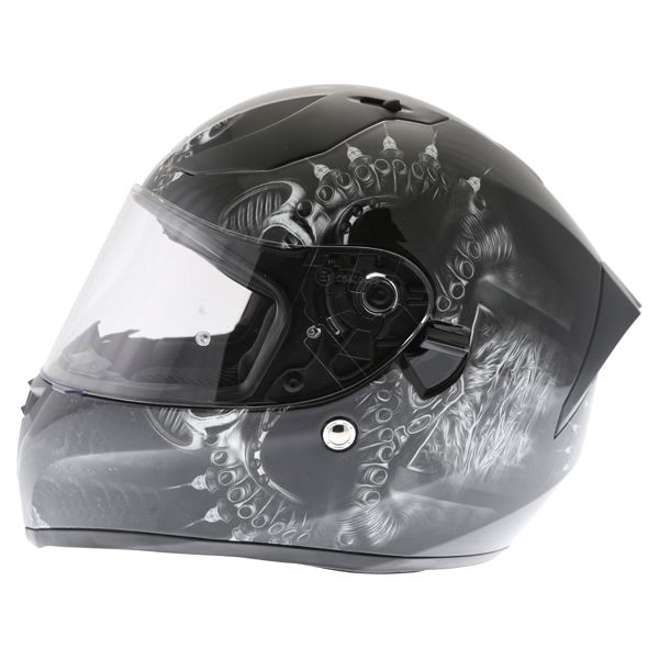 Vcan V128 Drogan Full Face Motorcycle Helmet Left Side                                                                                                                                                                                                         