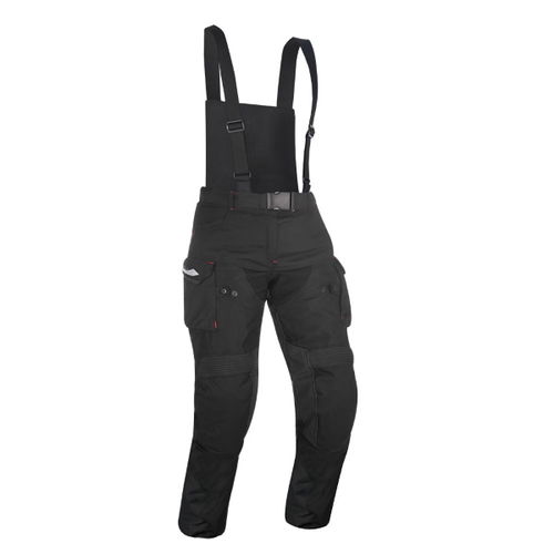 Oxford Products Montreal 3 Black Textile Motorcycle Pants Front                                                                                                                                                                                                
