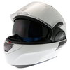Shark Evo-One 2 White Flip Front Motorcycle Helmet Open with sun visor                                                                                                                                                                                         