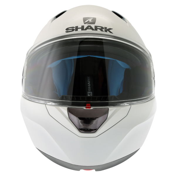 Shark Evo-One 2 White Flip Front Motorcycle Helmet Front                                                                                                                                                                                                       