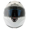 Shark Evo-One 2 White Flip Front Motorcycle Helmet Front                                                                                                                                                                                                       