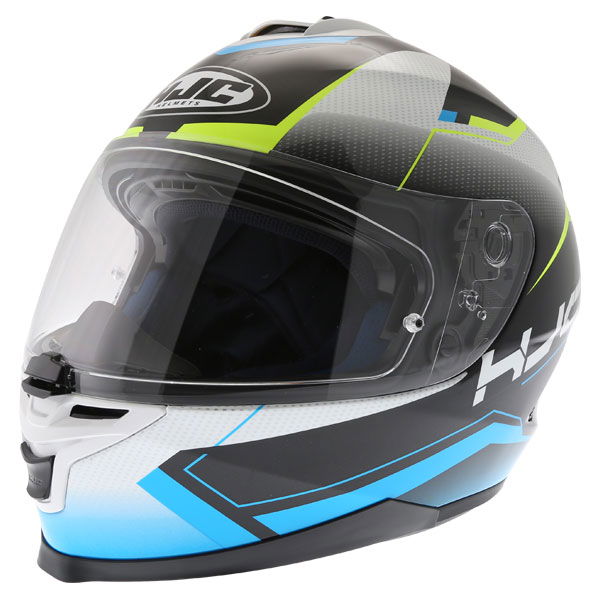 HJC IS-17 Loktar Blue Full Face Motorcycle Helmet Front Left                                                                                                                                                                                                   
