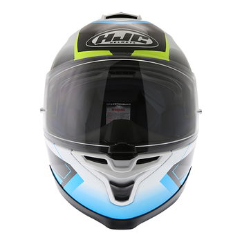 HJC IS-17 Loktar Blue Full Face Motorcycle Helmet Front                                                                                                                                                                                                        