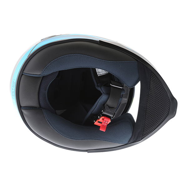HJC IS-17 Loktar Blue Full Face Motorcycle Helmet Inside                                                                                                                                                                                                       