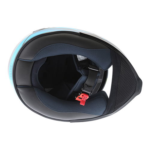 HJC IS-17 Loktar Blue Full Face Motorcycle Helmet Inside                                                                                                                                                                                                       