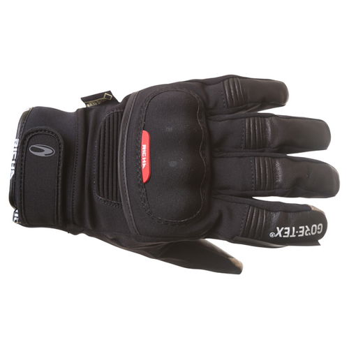 Richa City GoreTex Black Waterproof Motorcycle Gloves Back                                                                                                                                                                                                     