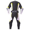 Alpinestars Missile Tech Air 1pc Mens Black White Fluo Yellow Leather Motorcycle Suit Back                                                                                                                                                                     