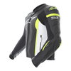 Alpinestars Missile Tech Air Black White Fluo Yellow Leather Motorcycle Jacket Side                                                                                                                                                                            
