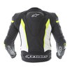 Alpinestars Missile Tech Air Black White Fluo Yellow Leather Motorcycle Jacket Back                                                                                                                                                                            