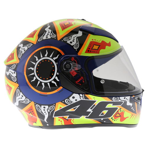 AGV K3 SV Rossi 2002 Full Face Motorcycle Helmet Right Side                                                                                                                                                                                                    