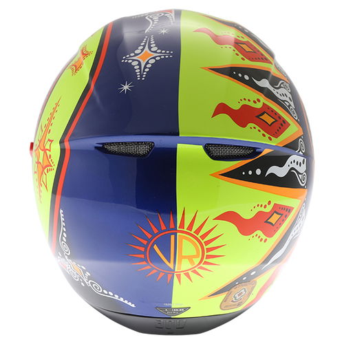 AGV K3 SV Rossi 2002 Full Face Motorcycle Helmet Back                                                                                                                                                                                                          