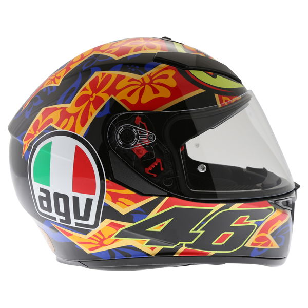 AGV K3 SV Mugello 2001 Black Full Face Motorcycle Helmet Right Side                                                                                                                                                                                            