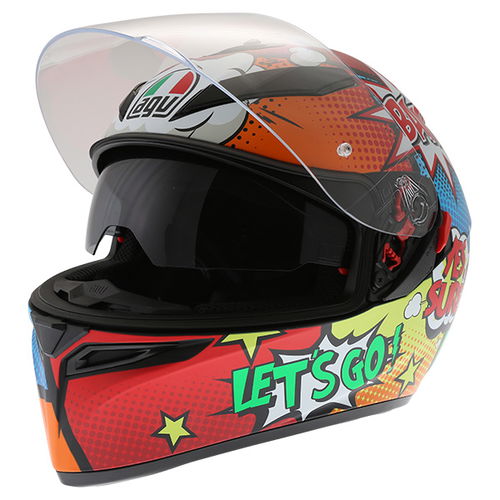 AGV K3 SV Balloon Full Face Motorcycle Helmet Open With Sun Visor                                                                                                                                                                                              