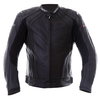 RST R-Sport CE Mens Black Leather Motorcycle Jacket Front                                                                                                                                                                                                      