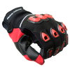 Frank Thomas Ridding Black Red Motorcycle Gloves Knuckle                                                                                                                                                                                                       