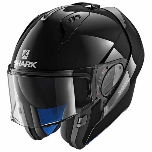Shark Evo-one 2 Black Flip Front Motorcycle Helmet Flip Open                                                                                                                                                                                                   