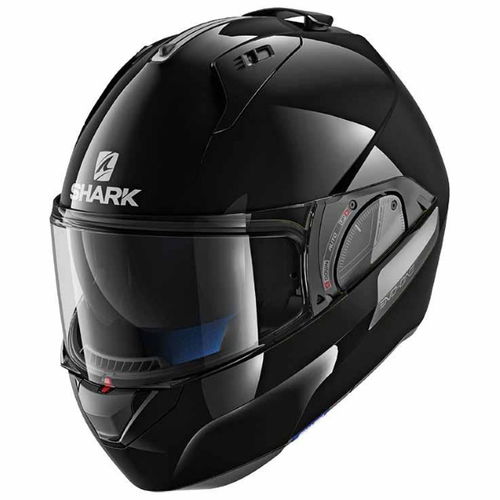 Shark Evo-one 2 Black Flip Front Motorcycle Helmet Front Left                                                                                                                                                                                                  
