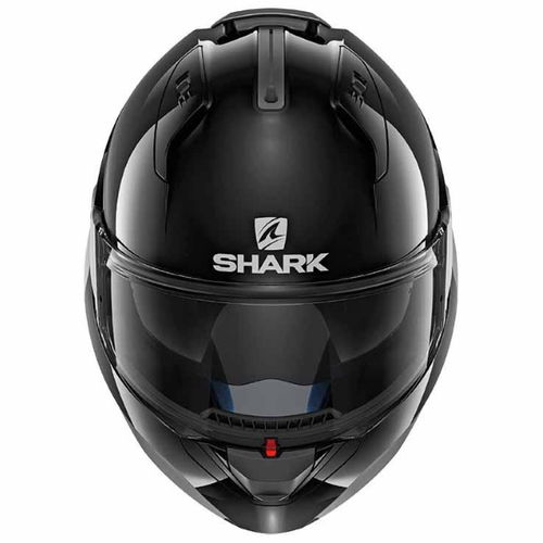 Shark Evo-one 2 Black Flip Front Motorcycle Helmet Front                                                                                                                                                                                                       