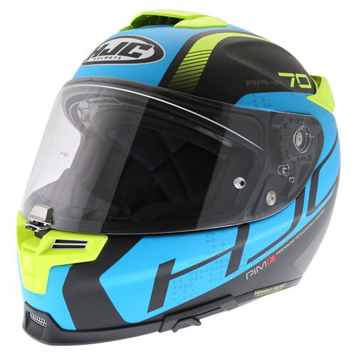 HJC RPHA 70 Vias Blue Full Face Motorcycle Helmet Front left                                                                                                                                                                                                   
