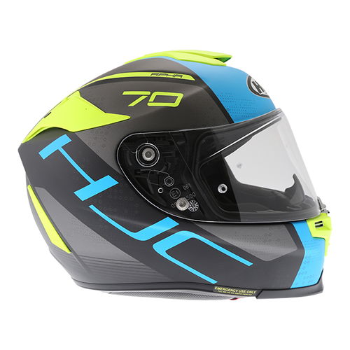 HJC RPHA 70 Vias Blue Full Face Motorcycle Helmet Right side                                                                                                                                                                                                   
