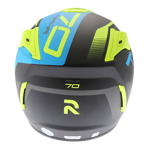 HJC RPHA 70 Vias Blue Full Face Motorcycle Helmet Back                                                                                                                                                                                                         