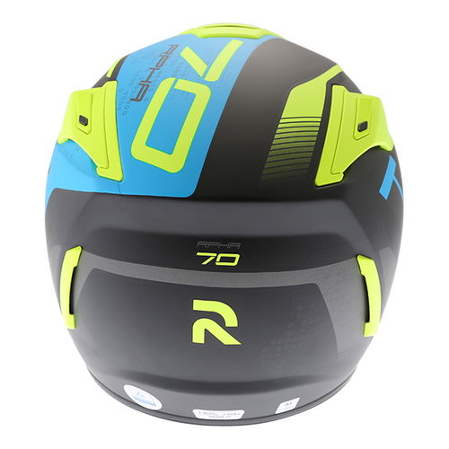 HJC RPHA 70 Vias Blue Full Face Motorcycle Helmet Back                                                                                                                                                                                                         