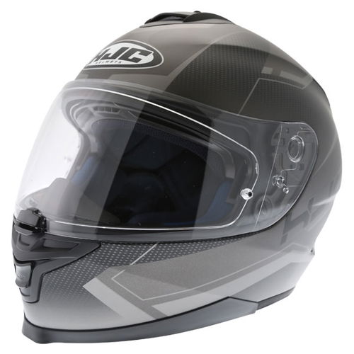 HJC IS-17 Loktar Black Full Face Motorcycle Helmet Front left                                                                                                                                                                                                  