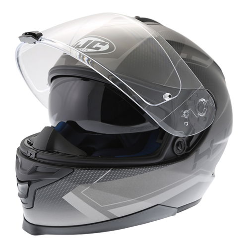 HJC IS-17 Loktar Black Full Face Motorcycle Helmet Open with sun visor                                                                                                                                                                                         