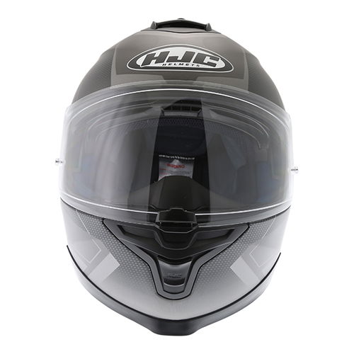 HJC IS-17 Loktar Black Full Face Motorcycle Helmet Front                                                                                                                                                                                                       