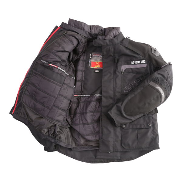 RST Adventure 2850 III CE Mens Black Textile Motorcycle Jacket Inside                                                                                                                                                                                          