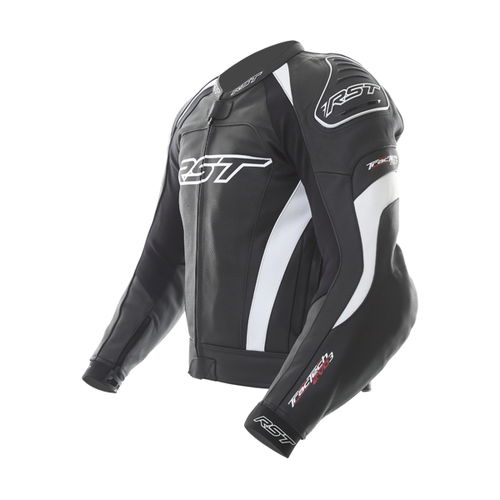 RST Tractech Evo 3 2051 CE Black White Leather Motorcycle Jacket Side                                                                                                                                                                                          