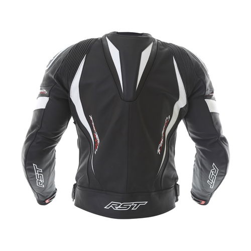 RST Tractech Evo 3 2051 CE Black White Leather Motorcycle Jacket Back                                                                                                                                                                                          