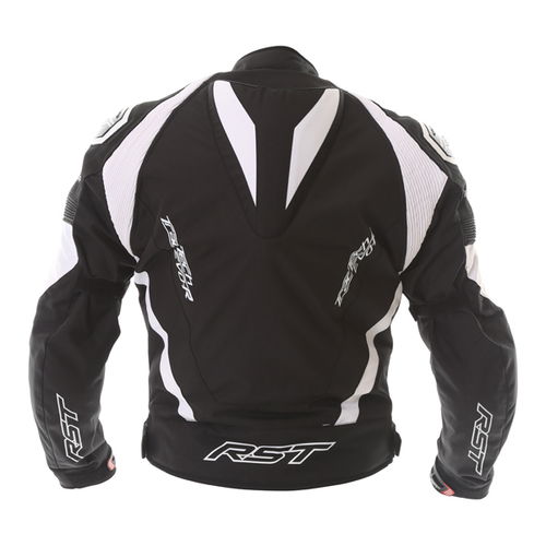 RST Tractech Evo R 2048 CE Mens Black White Textile Motorcycle Jacket Back                                                                                                                                                                                     